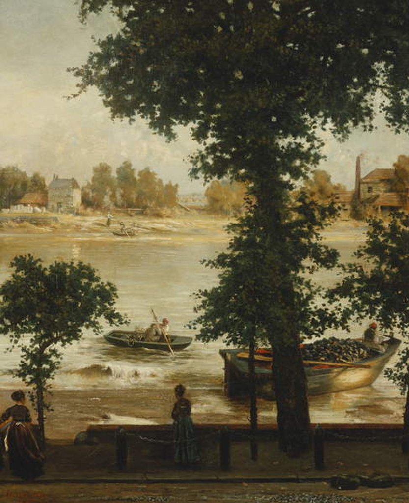Detail of A Summer Evening at Cheyne Walk, 1870-71 by Cecil Gordon Lawson