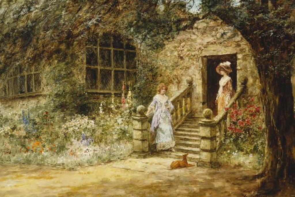 Detail of Elegant Conversation by Henry John Yeend King