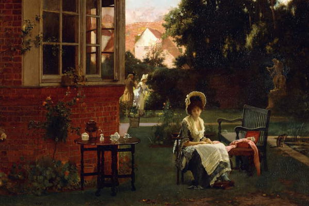 Detail of In the Shade, 1879 by Marcus Stone