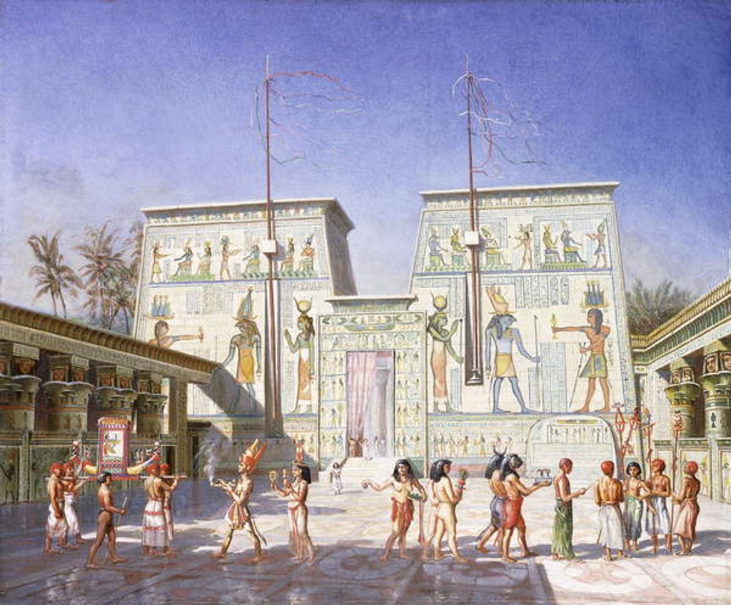 Detail of The Temple at Philae by Henry Hardinge Cunynghame