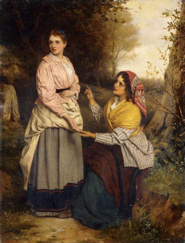 Detail of The Gypsy's Prophecy, 1877 by William Oliver