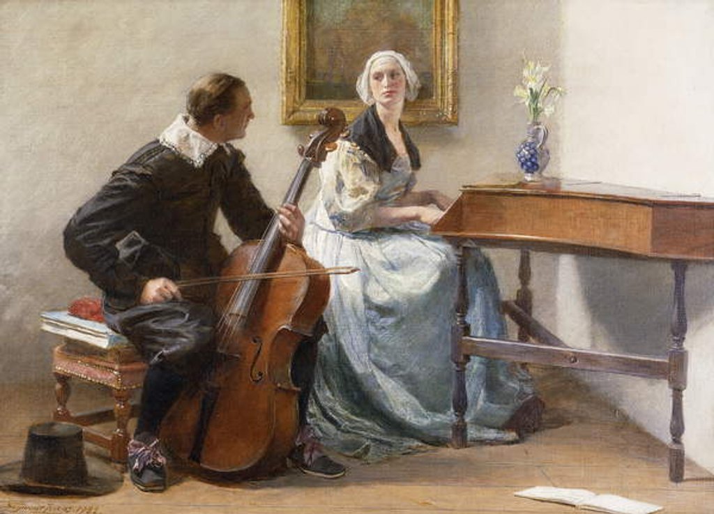 Detail of An Unexpected Question, 1922 by John Seymour Lucas