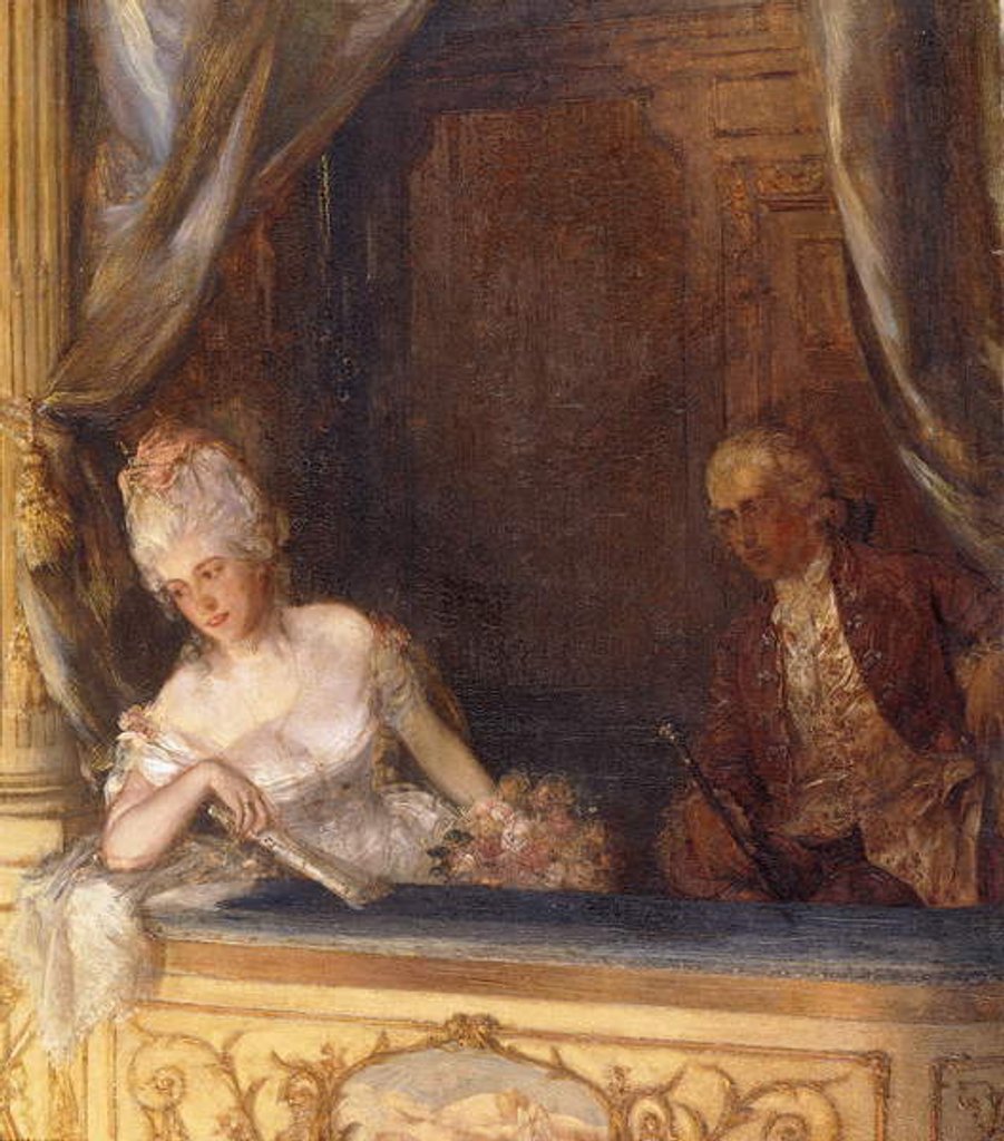 Detail of A Box at Old Drury Lane, 1901 by Talbot Hughes