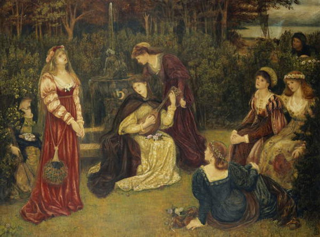 Detail of Fiammetta Singing, 1879 by Marie Spartali Stillman