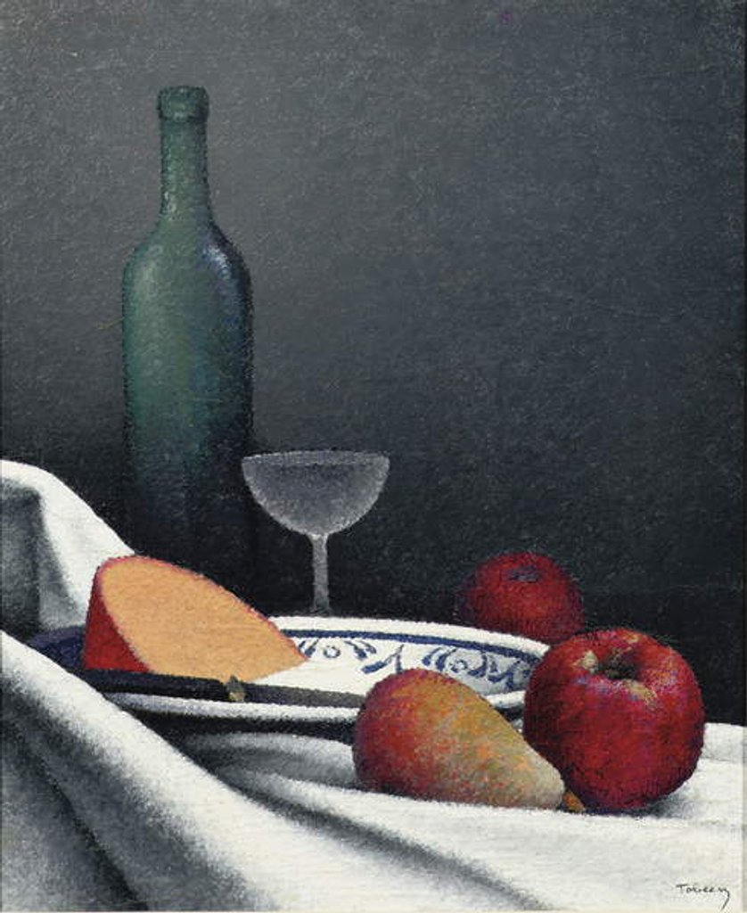 Detail of Cheese and Fruit by Felix Elie Tobeen