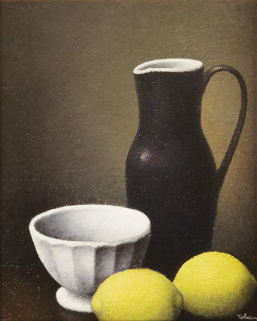 Detail of Bowl and Lemons, c.1930 by Felix Elie Tobeen