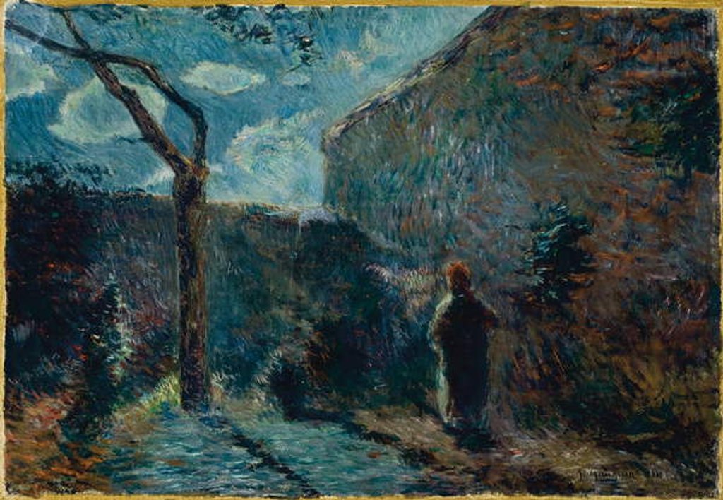 Detail of Along the Wall at Nightfall, 1881 by Paul Gauguin