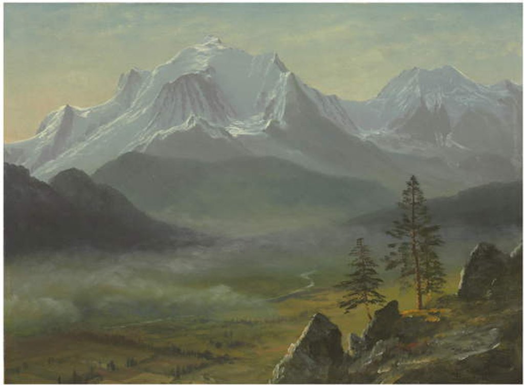 Detail of Mont Blanc by Albert Bierstadt