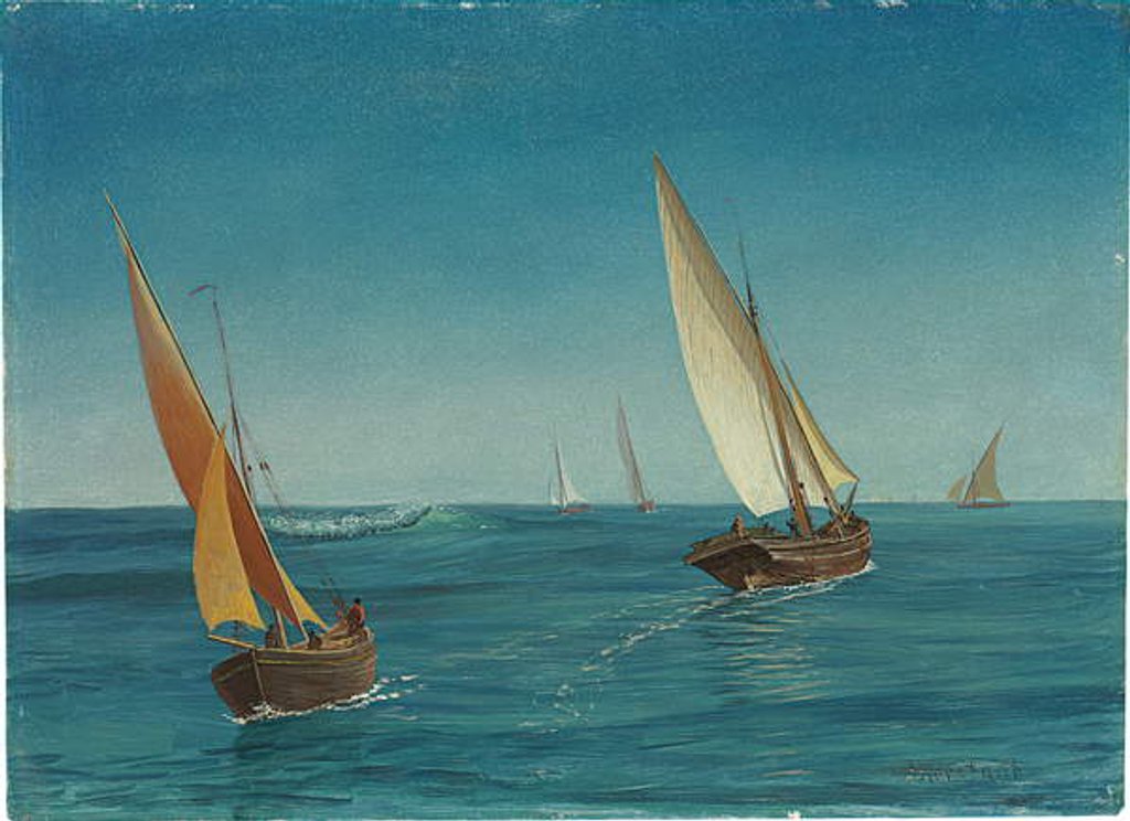 Detail of On the Mediterranean by Albert Bierstadt