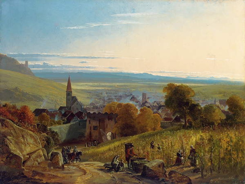 Detail of The Travellers, 1836 by Christian Ernst Bernhard Morgenstern