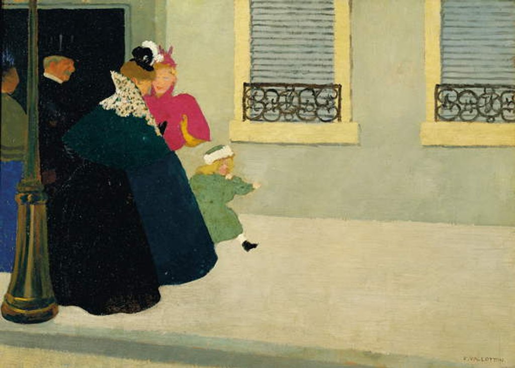 Detail of A Walk, c.1895 by Felix Edouard Vallotton