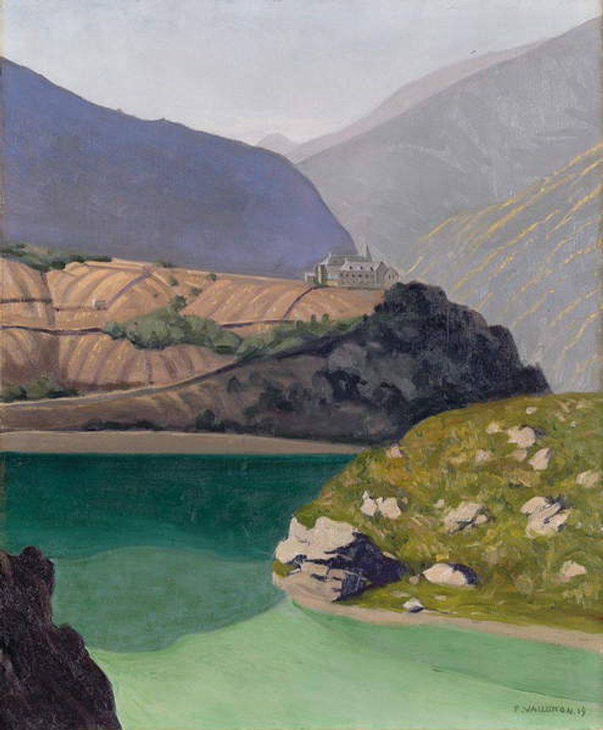 Detail of Lake Geronde, Sierre, 1919 by Felix Edouard Vallotton