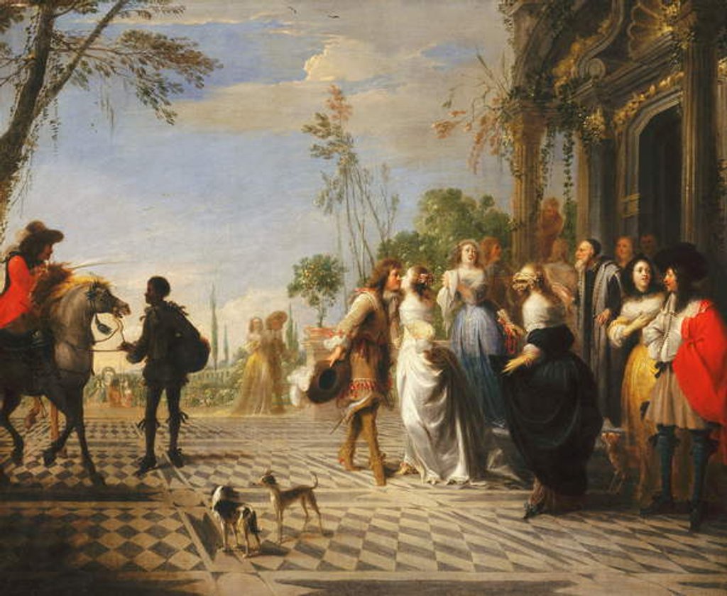 Detail of The Parable of the Prodigal Son - The Prodigal Son Leaving Home by Hieronymus Janssens