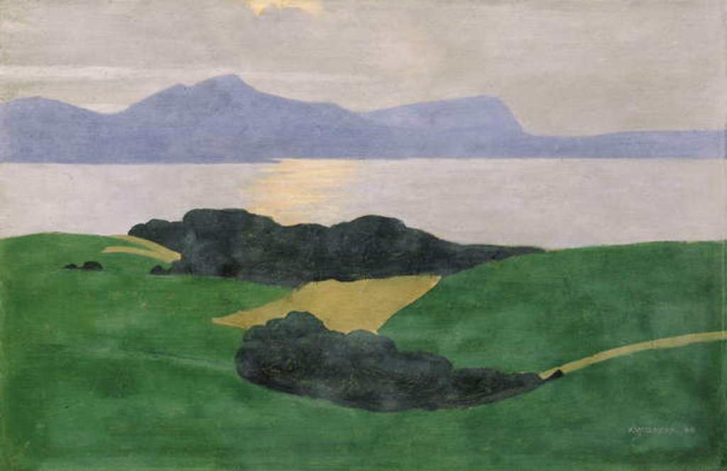 Detail of The Saleve and the Lake, 1900 by Felix Edouard Vallotton