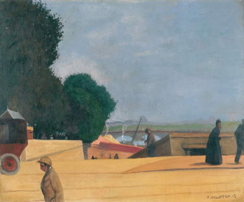 Detail of Entry to Pont de l'Alma, 1913 by Felix Edouard Vallotton