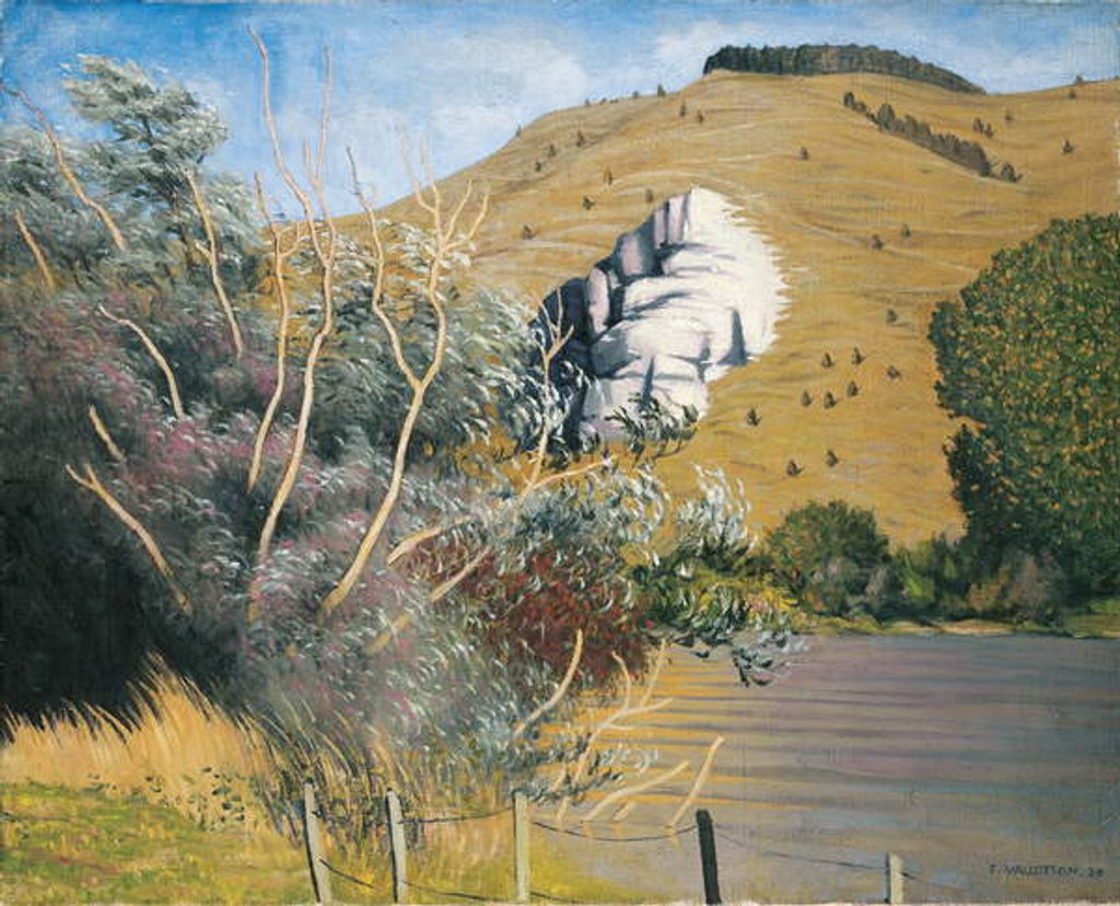 Detail of Banks of the Seine at Tournedos, 1920 by Felix Edouard Vallotton