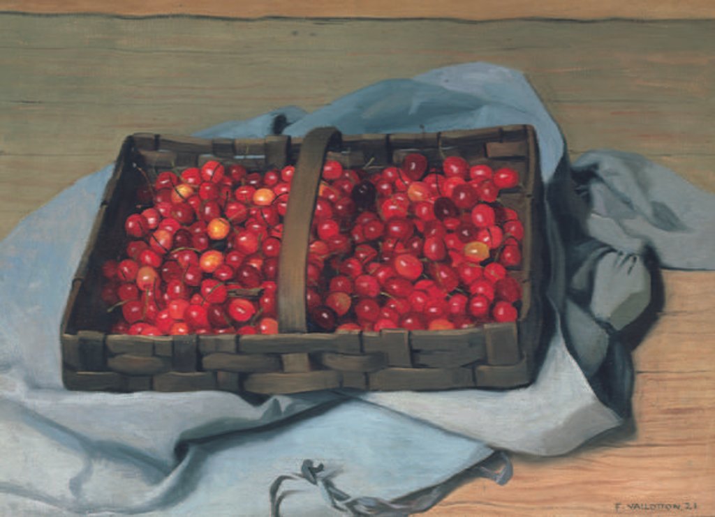 Detail of Basket of Cherries, 1921 by Felix Edouard Vallotton