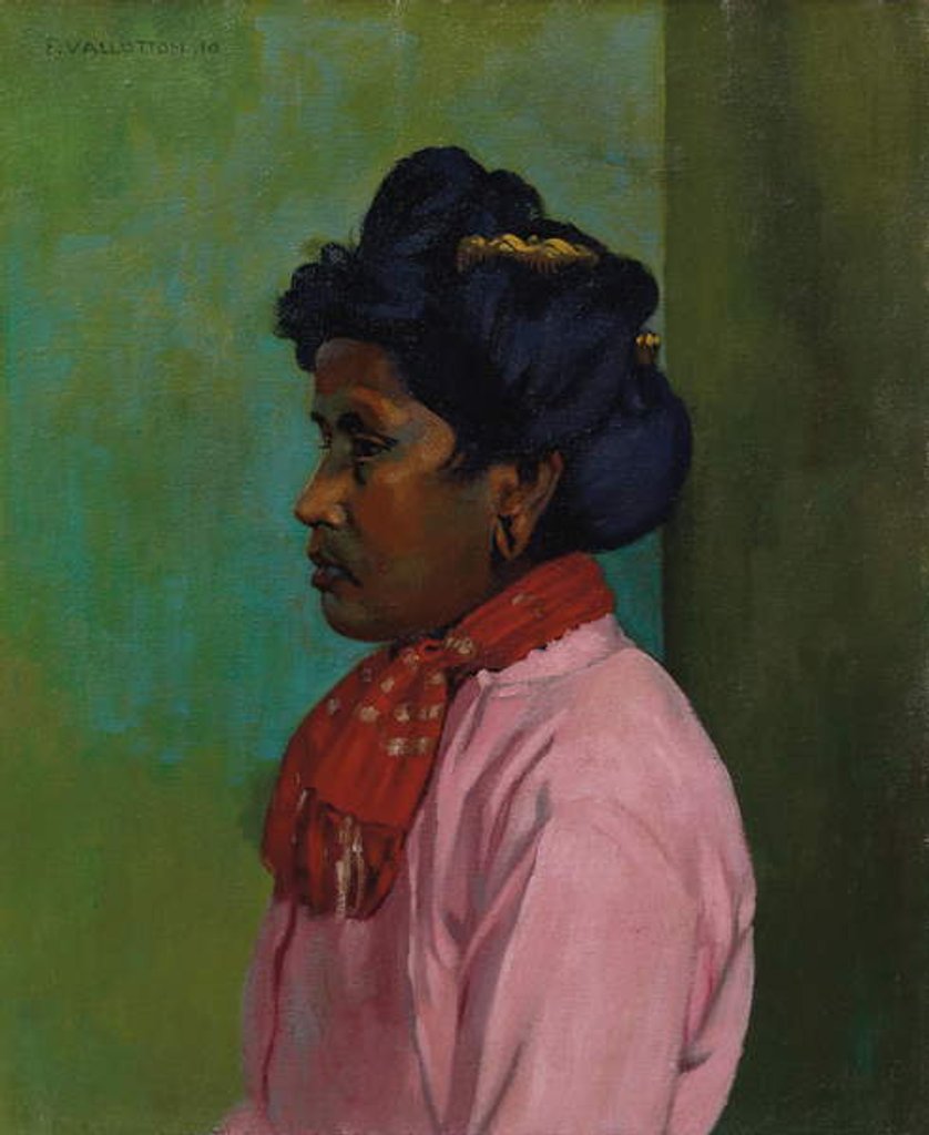 Detail of Black woman with pink blouse, 1910 by Felix Edouard Vallotton