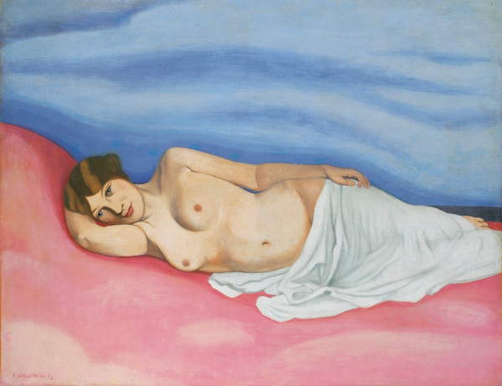 Detail of Reclining female nude, 1913 by Felix Edouard Vallotton