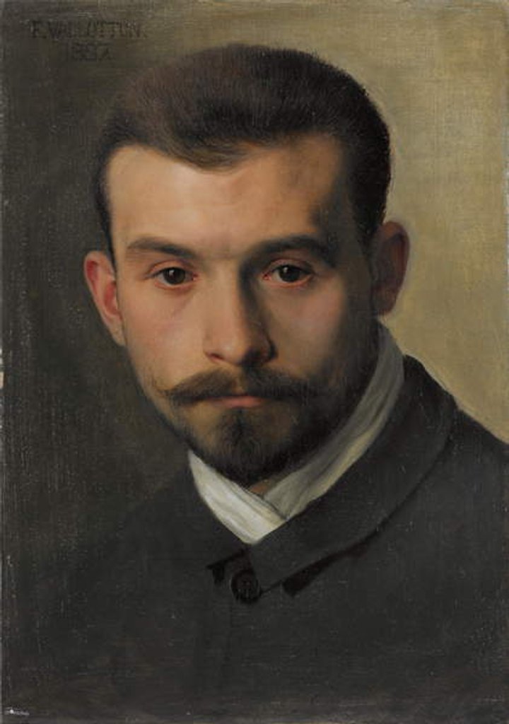 Detail of Felix Jasinski, 1887 by Felix Edouard Vallotton