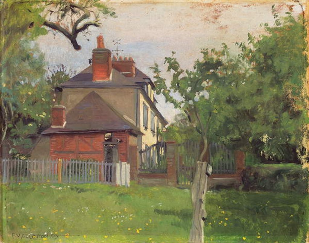 Detail of Villa Beaulieu, Honfleur, 1909 by Felix Edouard Vallotton