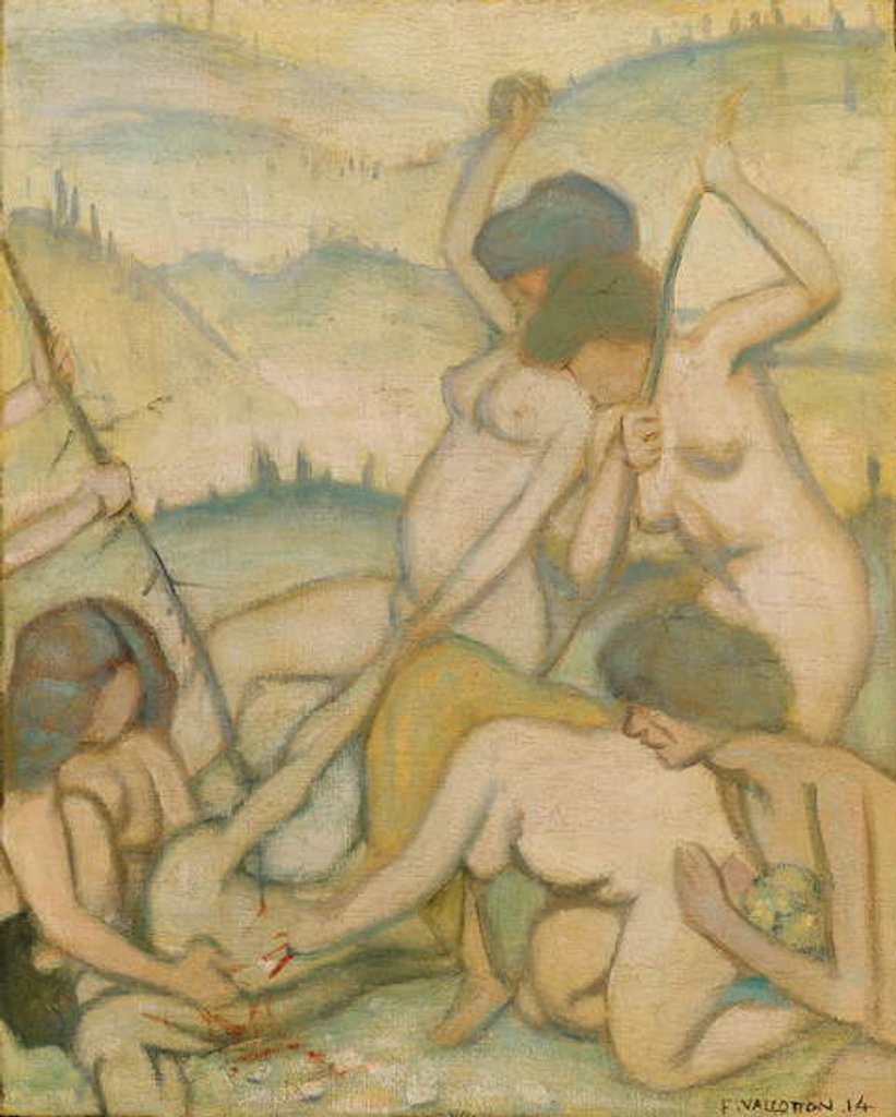 Detail of The Slaying of Orpheus, 1914 by Felix Edouard Vallotton