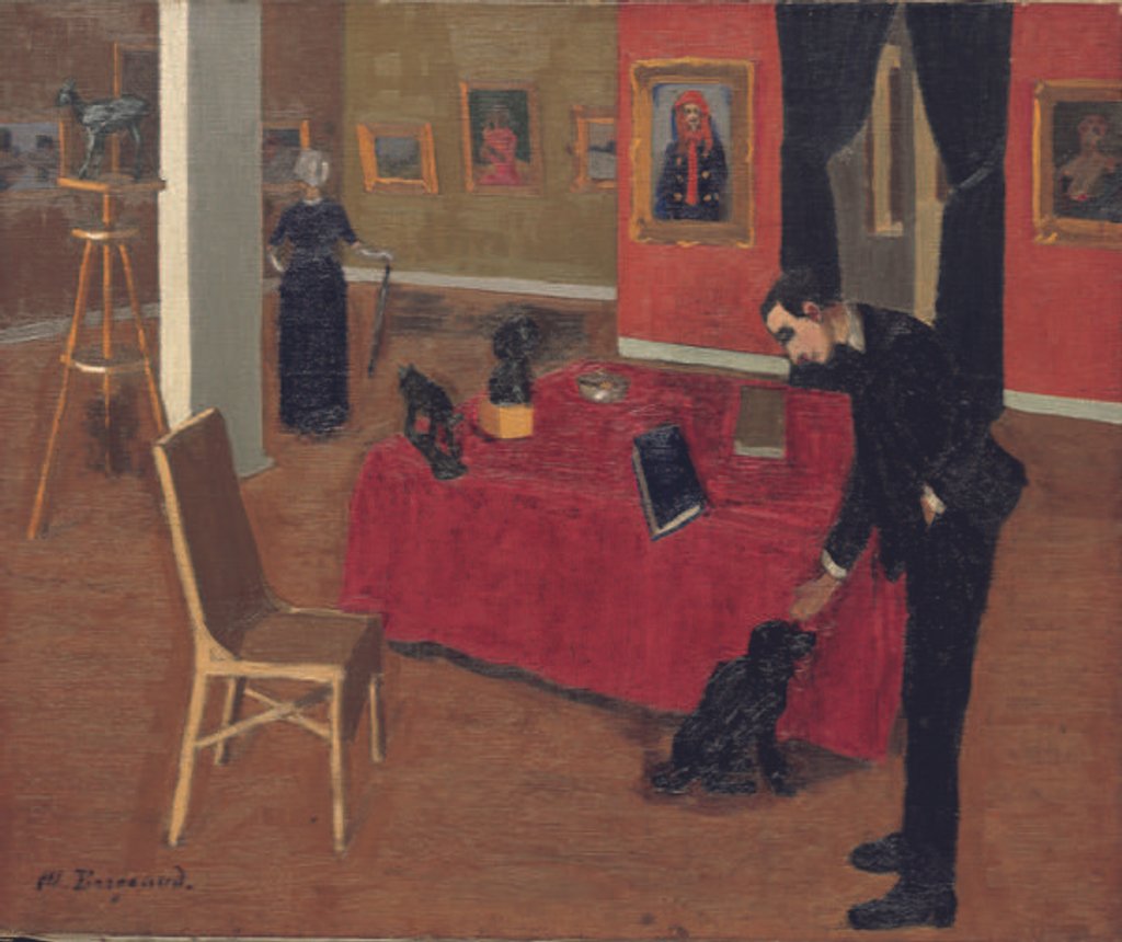 Detail of La Galerie Vallotton, 1914 by Marius Borgeaud