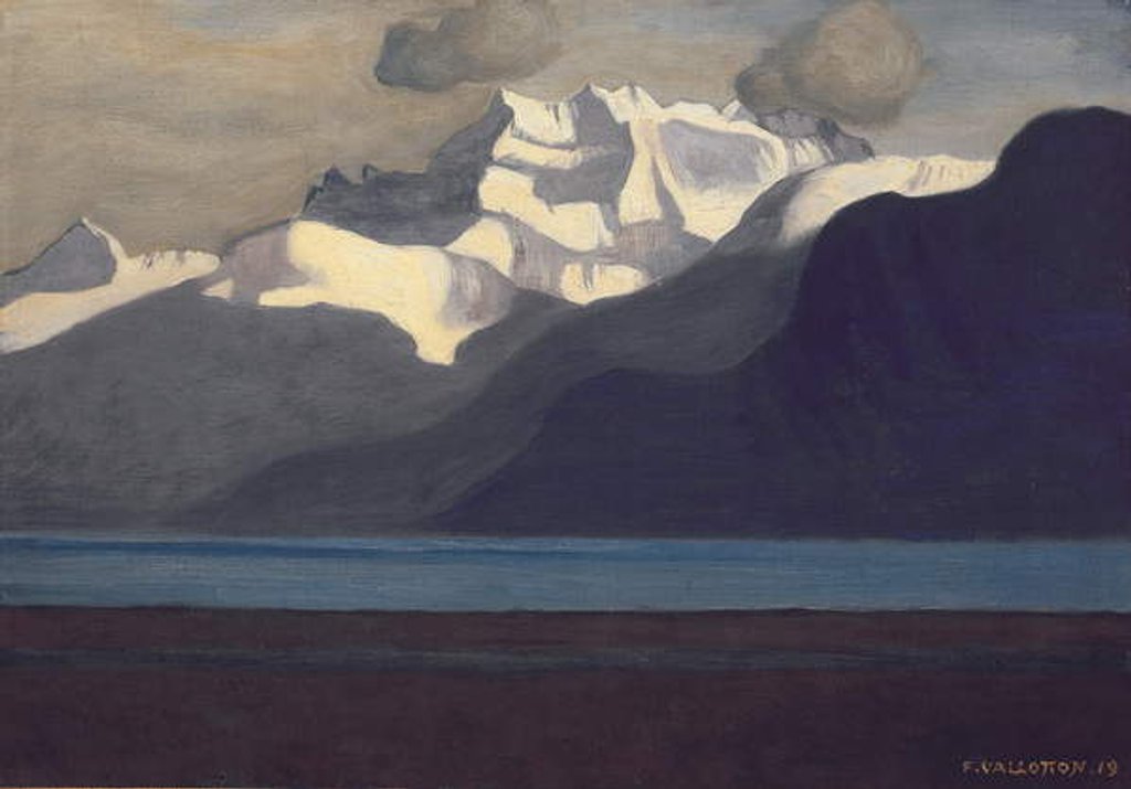 Detail of Lac Leman and Les Dents-du-Midi, 1919 by Felix Edouard Vallotton