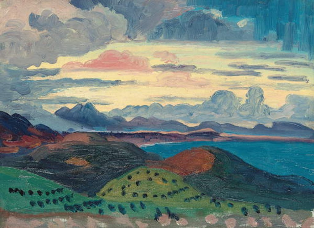 Detail of Sunset over the Dalmatian Coast by Derwent Lees