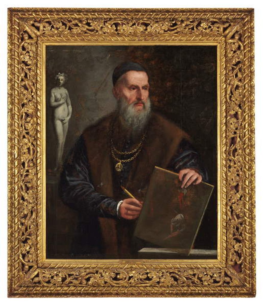 Detail of Imaginary Self Portrait of Titian by Pietro (1605-78) Della Vecchia