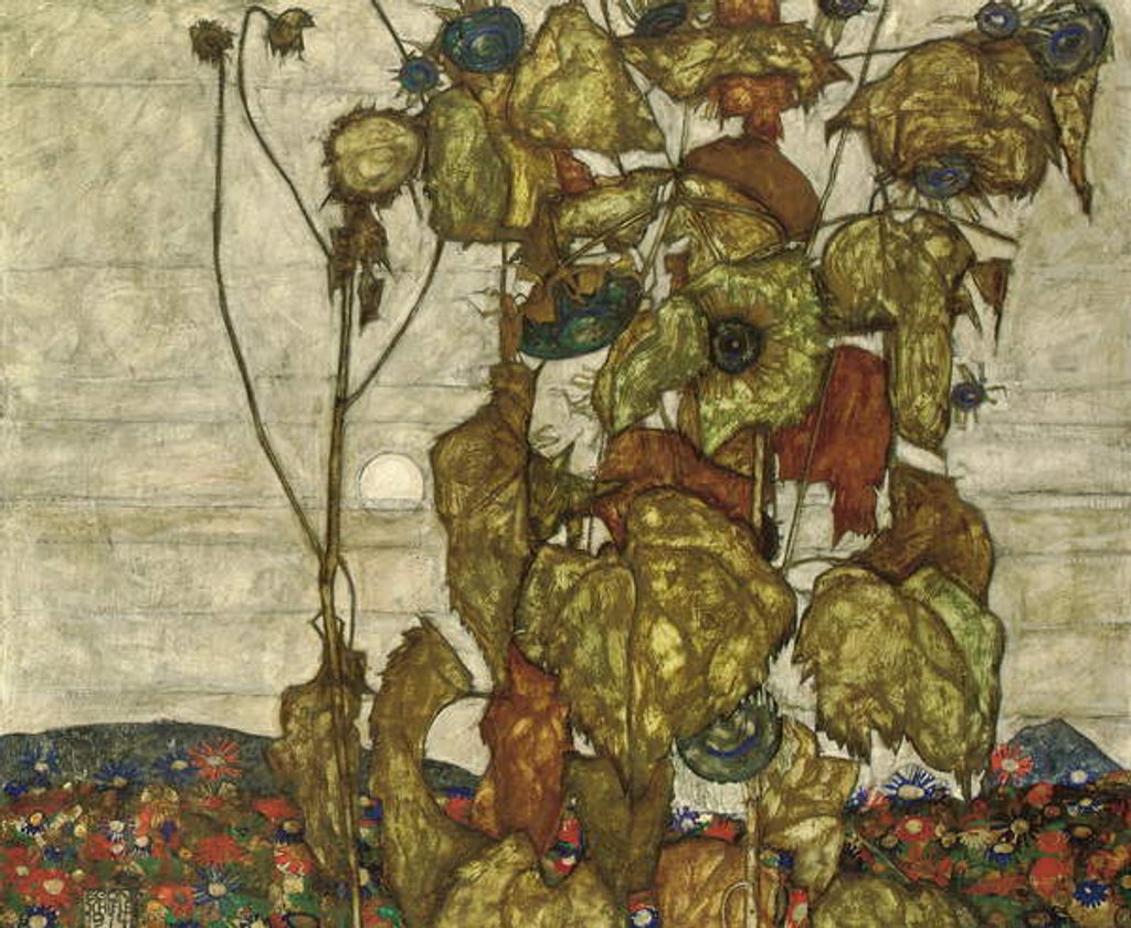 Detail of Autumn Sun by Egon Schiele