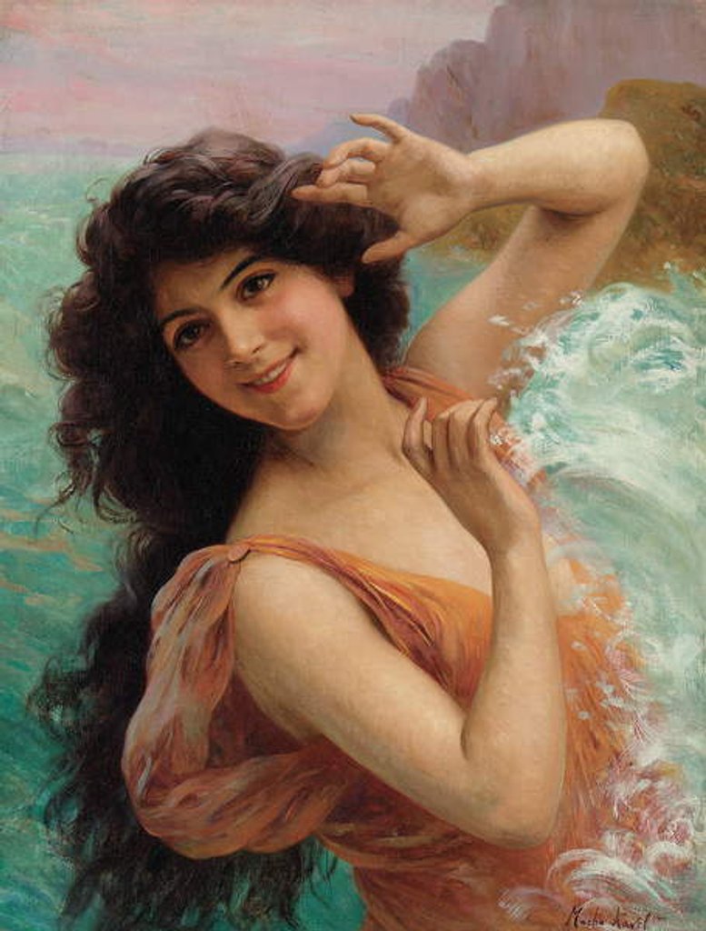 Detail of The Water Nymph by Francois Martin-Kavel