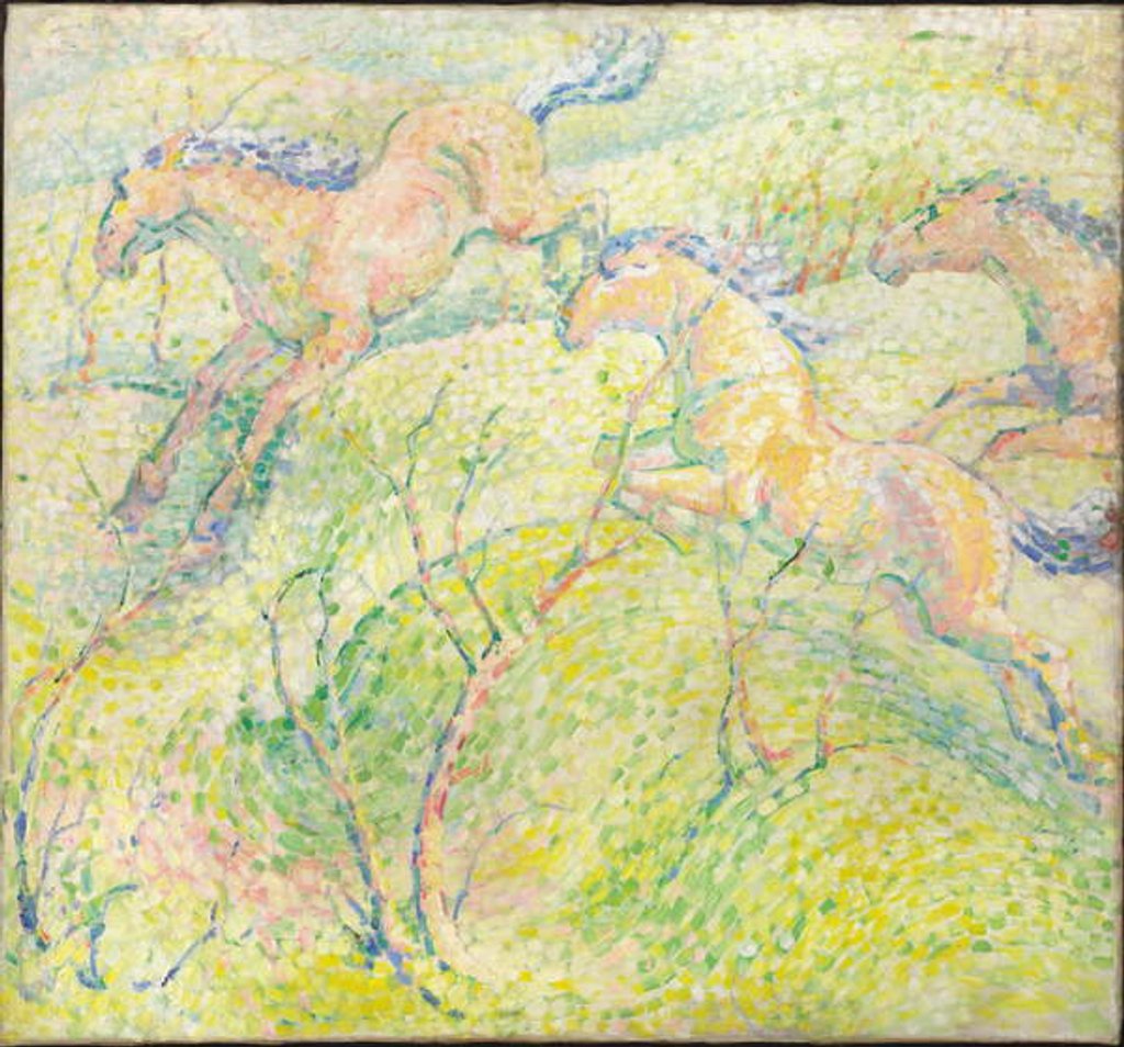 Detail of Jumping Horses, 1910 by Franz Marc