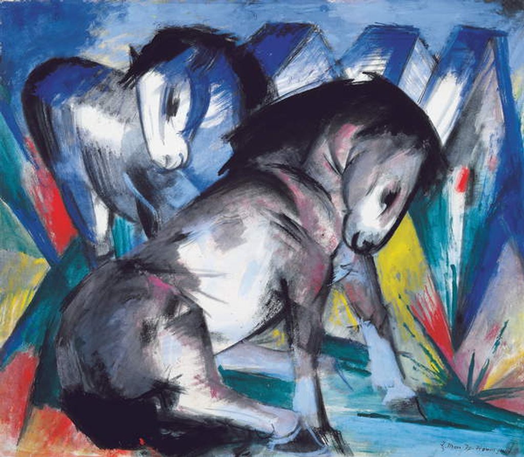 Detail of Two Horses, 1913 by Franz Marc