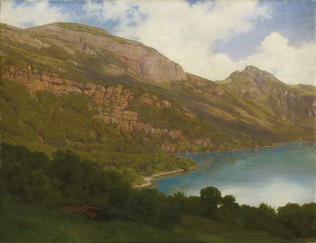 Detail of View from the Rigi overlooking Lake Lucerne, 1857 by Robert Zund