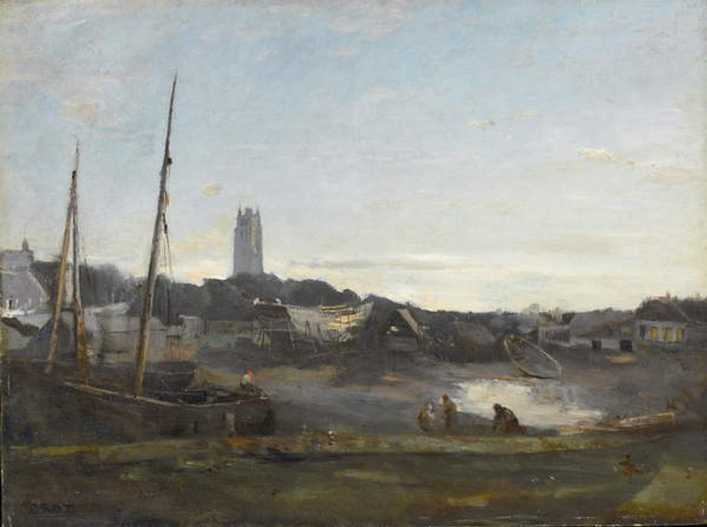 Detail of Dunkirk, c.1857 by Jean Baptiste Camille Corot