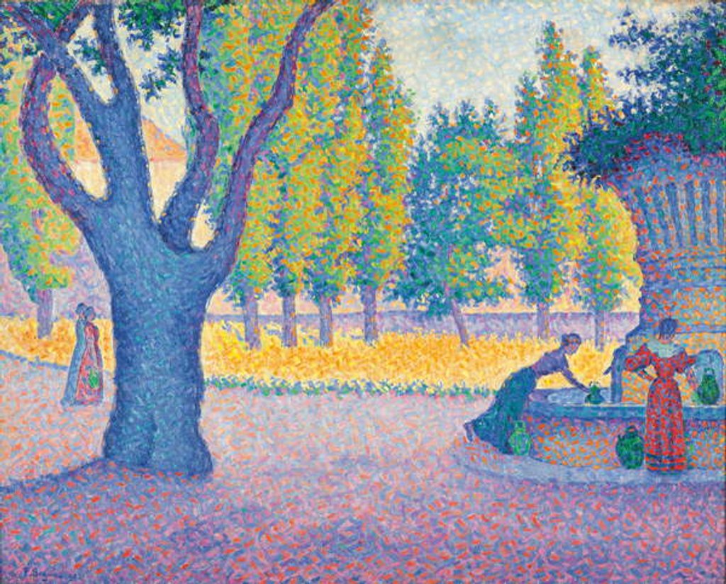 Detail of Saint-Tropez, Fontaine des Lices, 1895 by Paul Signac