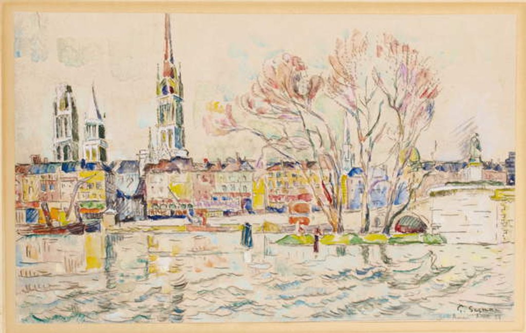 Detail of Rouen, 1924 by Paul Signac