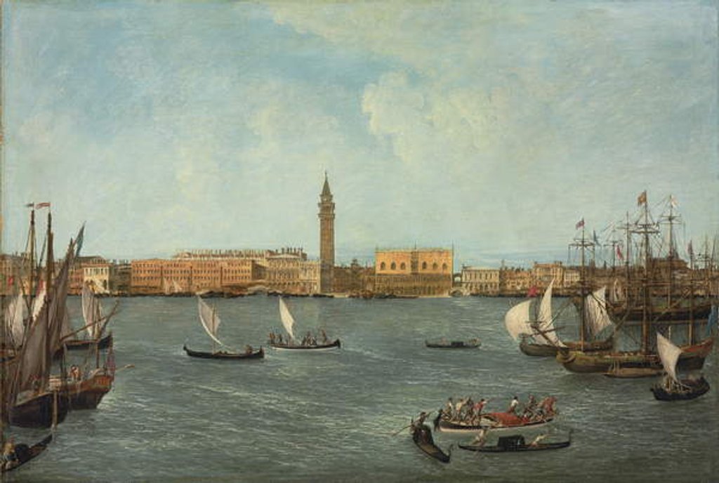 Detail of The Bacino di San Marco, Venice, looking towards to Molo by Michele Marieschi