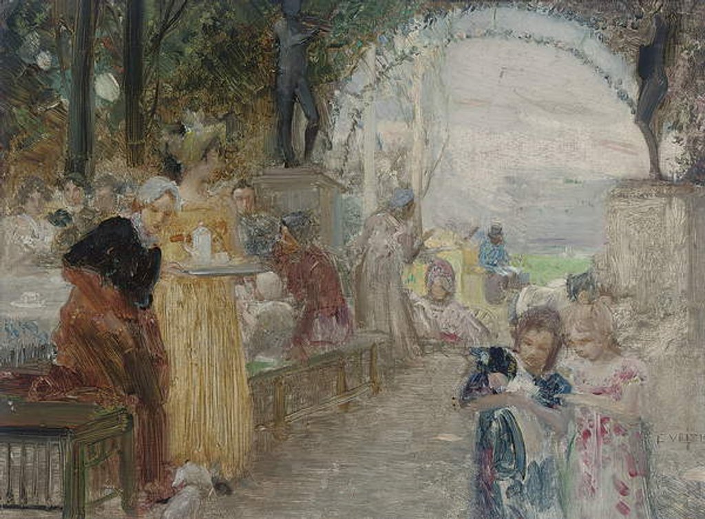 Detail of The Tea Party by Edouard Veith