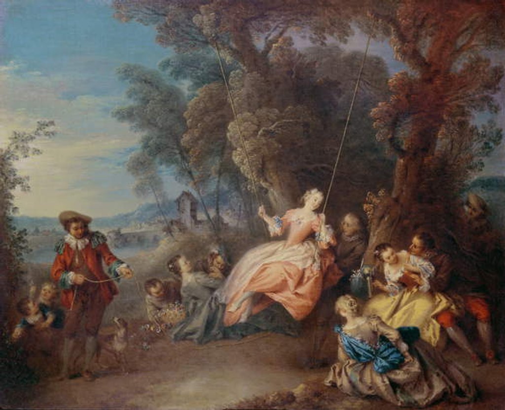 Detail of The Swing by Jean-Baptiste Joseph Pater