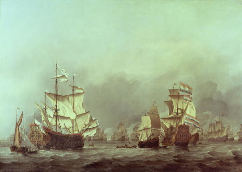 Detail of The Surrender of the Royal Prince, 3rd June, 1666 by Willem van de the Younger Velde