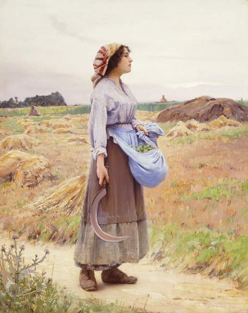 Detail of Fresh Gleanings by Charles Sprague Pearce