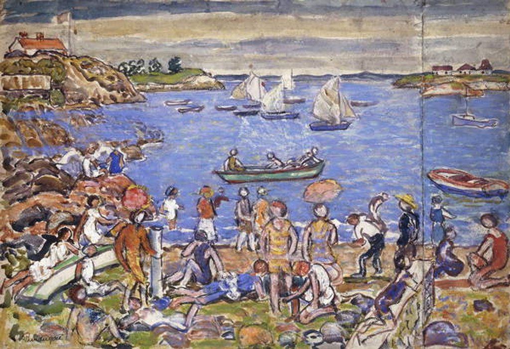 Detail of Near Gloucester by Maurice Brazil Prendergast