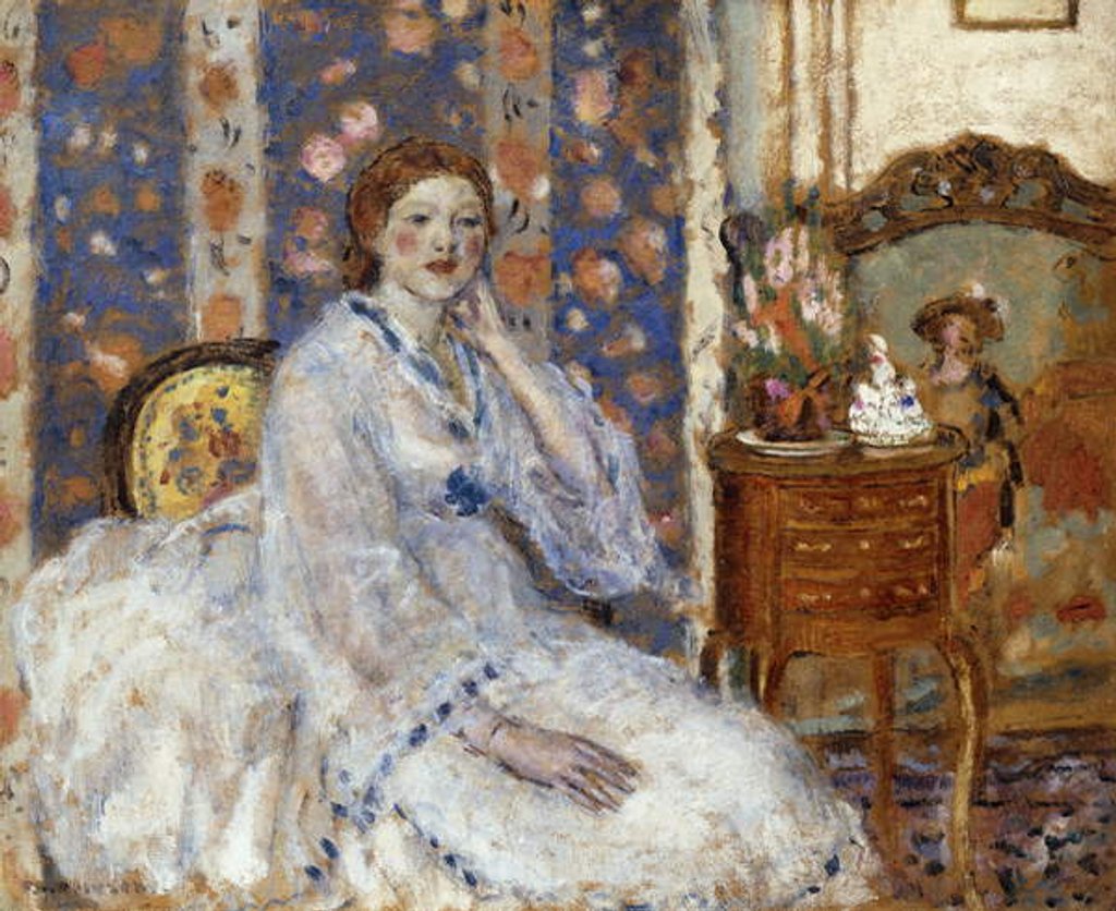 Detail of Woman Seated in an Armchair, by Frederick Carl Frieseke