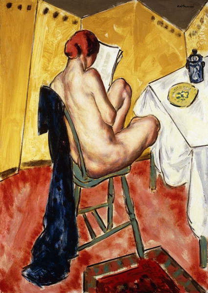 Detail of The Yellow Screen, by Alfred Henry Maurer