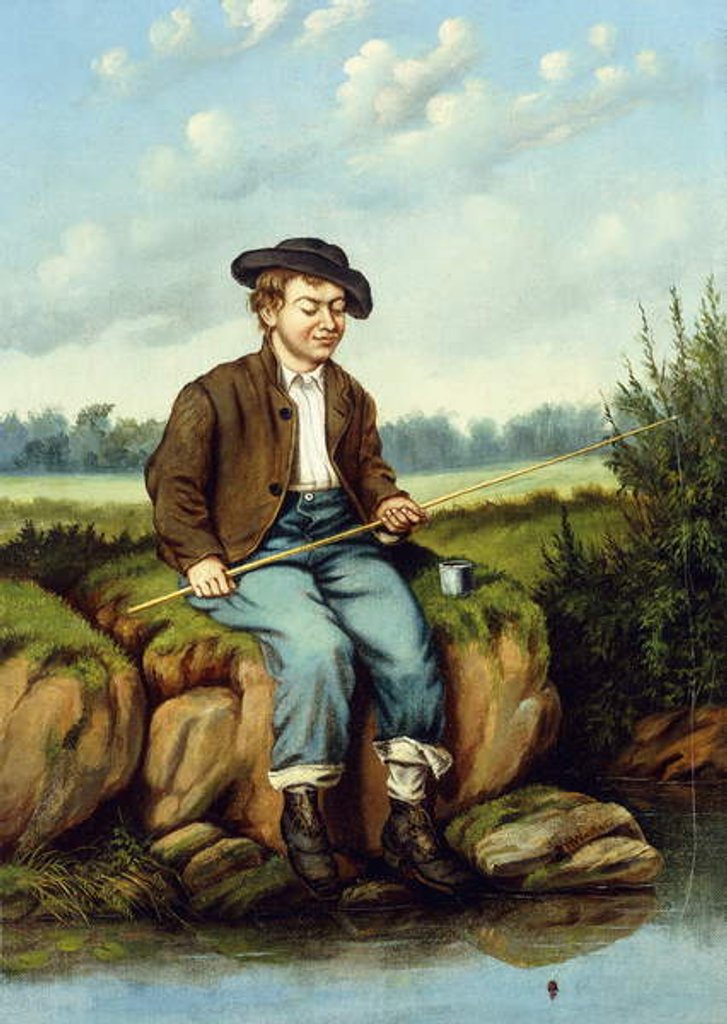 Detail of Boy Fishing by William Aiken Walker