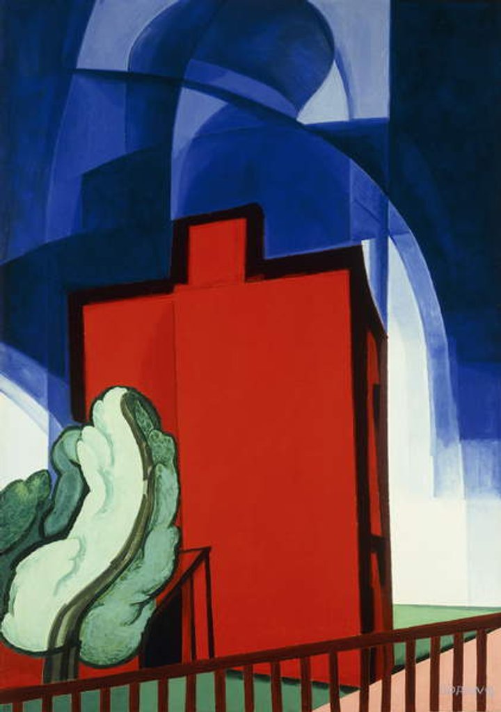 Detail of Blue Above, 1935 by Oscar Florianus Bluemner