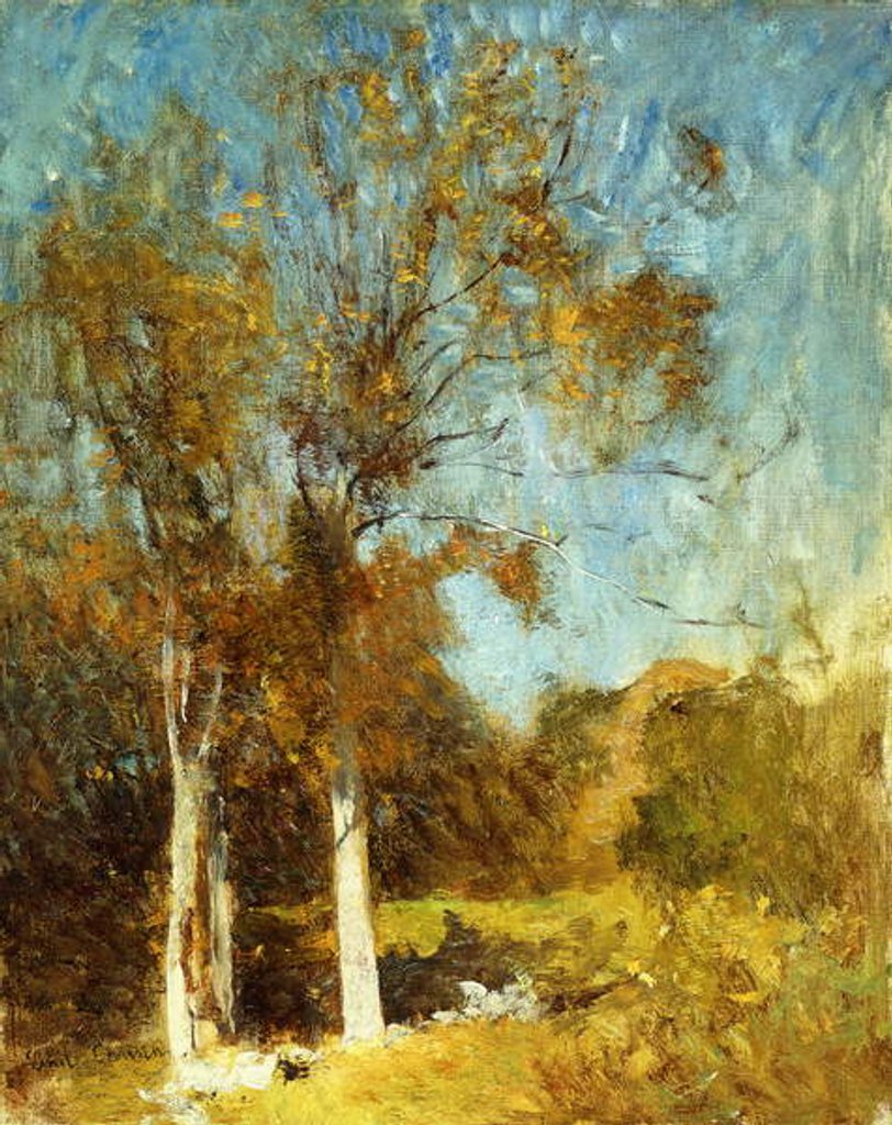 Detail of Autumn Trees by Emil Carlsen