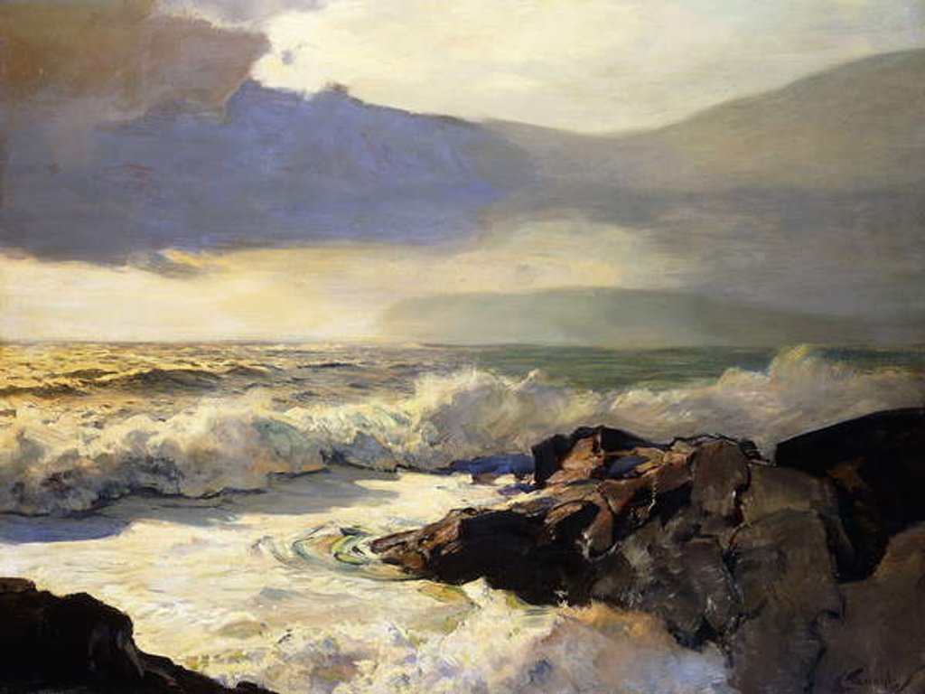 Detail of Rain Clouds and Sea by Frederick Judd Waugh